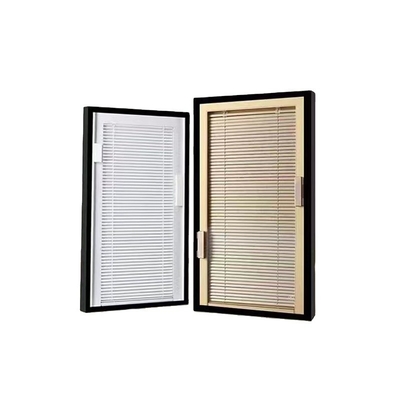 Built In Central Control System Minetal Blinds Kit with Hollow Louver and Glass Windows